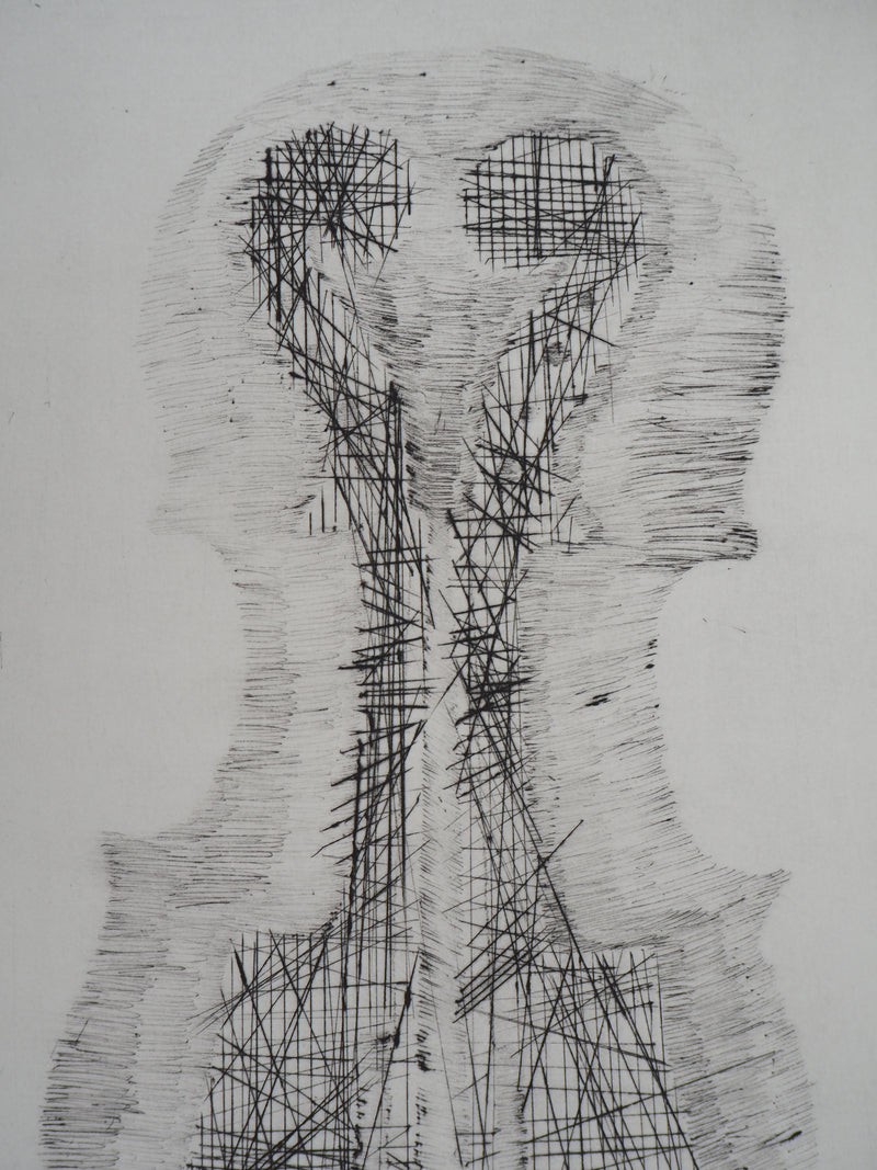 ARMAN : Duo de violons, Gravure originale signée