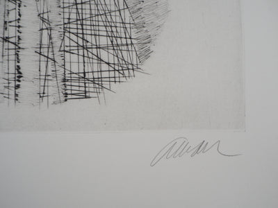 ARMAN : Duo de violons, Gravure originale signée