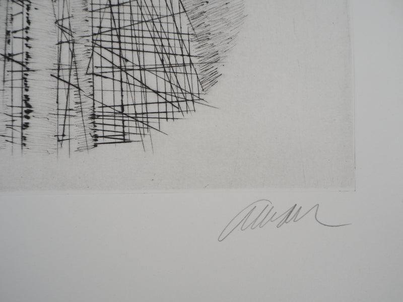 ARMAN : Duo de violons, Gravure originale signée