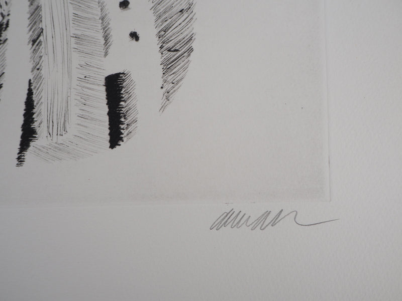 ARMAN : Accumulation de volutes de violons, Gravure originale signée