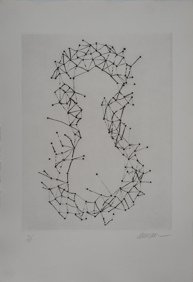 ARMAN : La constellation violon, Gravure originale signée