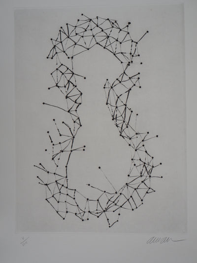 ARMAN : La constellation violon, Gravure originale signée