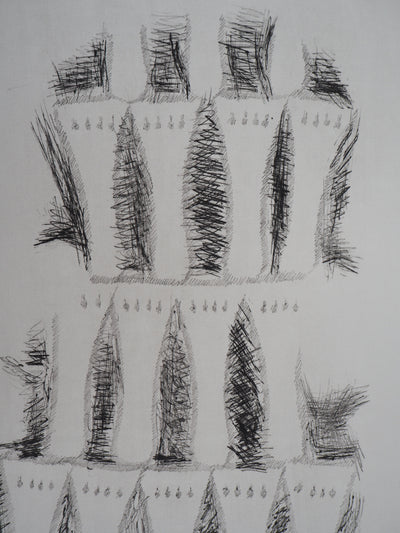 ARMAN : Accumulation de cordiers dans un violon, Gravure originale signée