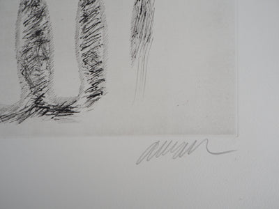 ARMAN : Accumulation de cordiers dans un violon, Gravure originale signée