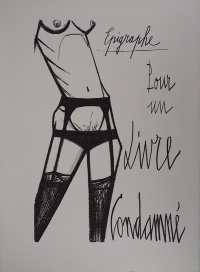 Bernard BUFFET : Epigraphe pour un livre condamné, Lithographie original (vue générale) - Crédit photo : Galerie Art.Paris