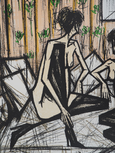 Bernard BUFFET : Nus sur un sofa, Lithographie originale (photo de détail 4) - Crédit photo : Galerie Art.Paris