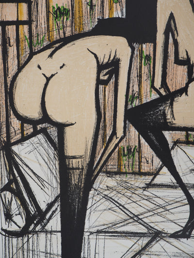 Bernard BUFFET : Nus ajustant leurs bas, Lithographie originale (photo de détail 4) - Crédit photo : Galerie Art.Paris