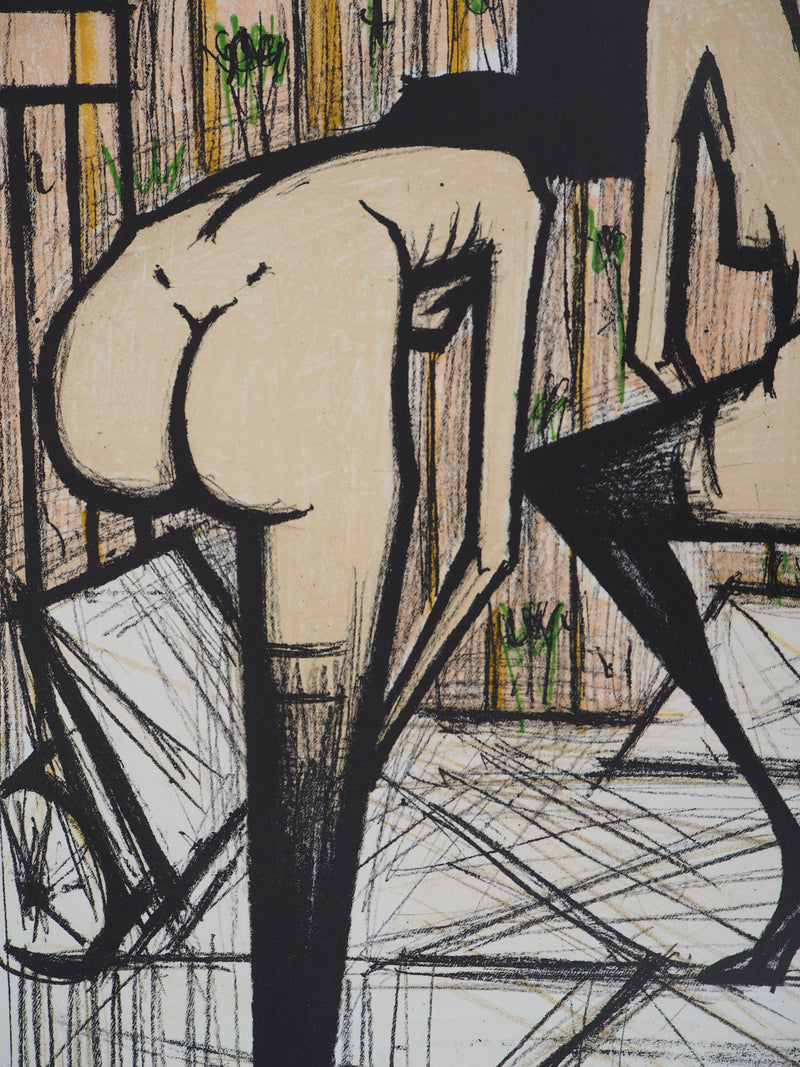 Bernard BUFFET : Nus ajustant leurs bas, Lithographie originale (photo de détail 4) - Crédit photo : Galerie Art.Paris