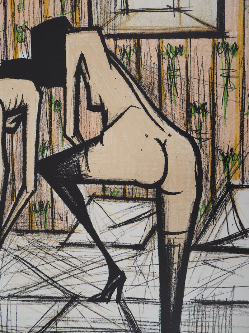 Bernard BUFFET : Nus ajustant leurs bas, Lithographie originale (photo de détail 5) - Crédit photo : Galerie Art.Paris