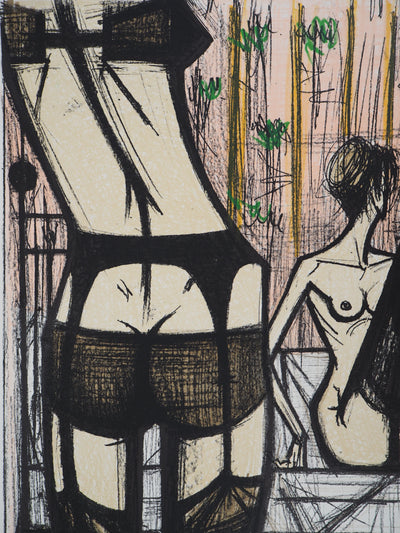 Bernard BUFFET : Nus en jarretelles, Lithographie originale (photo de détail 4) - Crédit photo : Galerie Art.Paris