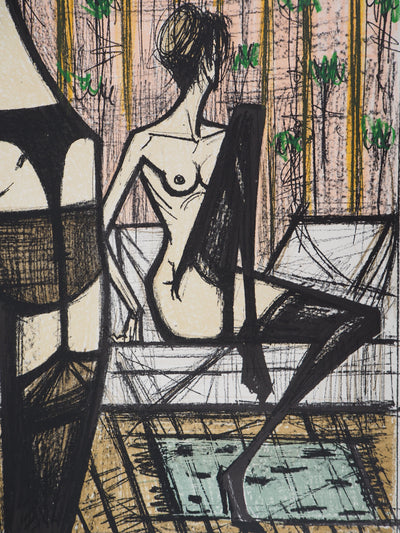 Bernard BUFFET : Nus en jarretelles, Lithographie originale (photo de détail 5) - Crédit photo : Galerie Art.Paris