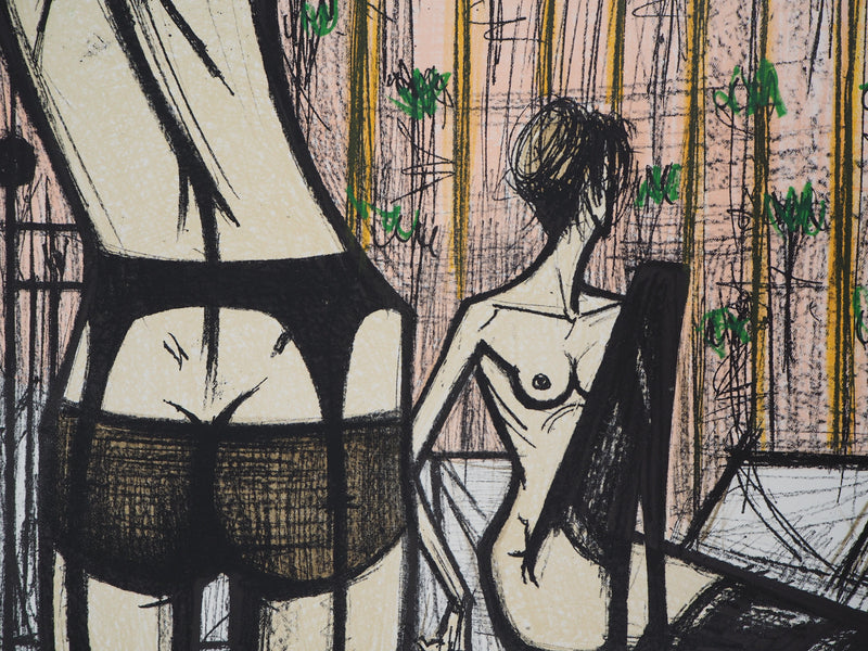 Bernard BUFFET : Nus en jarretelles, Lithographie originale (photo de détail 6) - Crédit photo : Galerie Art.Paris