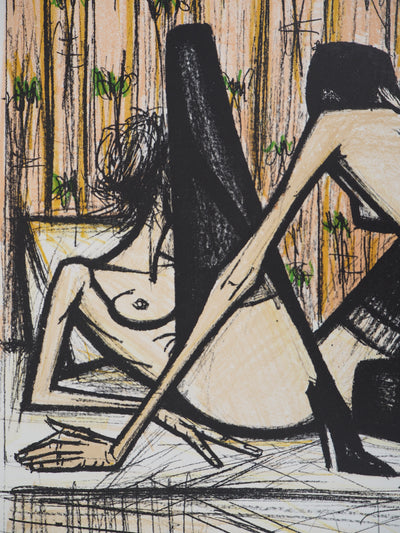 Bernard BUFFET : Les amies de Sappho, Lithographie originale (photo de détail 4) - Crédit photo : Galerie Art.Paris