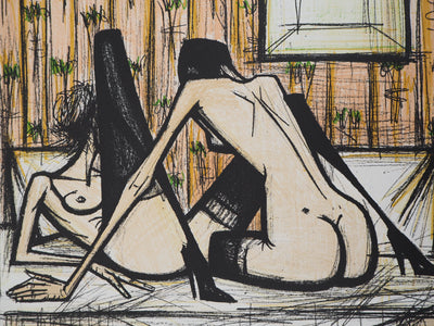 Bernard BUFFET : Les amies de Sappho, Lithographie originale (photo de détail 6) - Crédit photo : Galerie Art.Paris