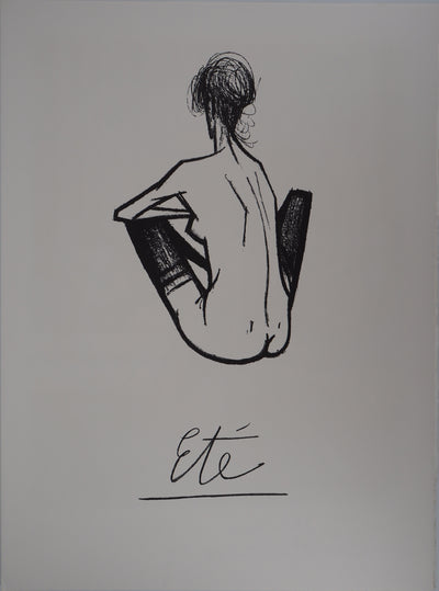 Bernard BUFFET : Nu assis, Eté, Lithographie originale (vue générale) - Crédit photo : Galerie Art.Paris