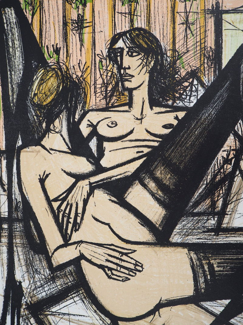 Bernard BUFFET : Amantes silencieuses, Lithographie originale (photo de détail 4) - Crédit photo : Galerie Art.Paris