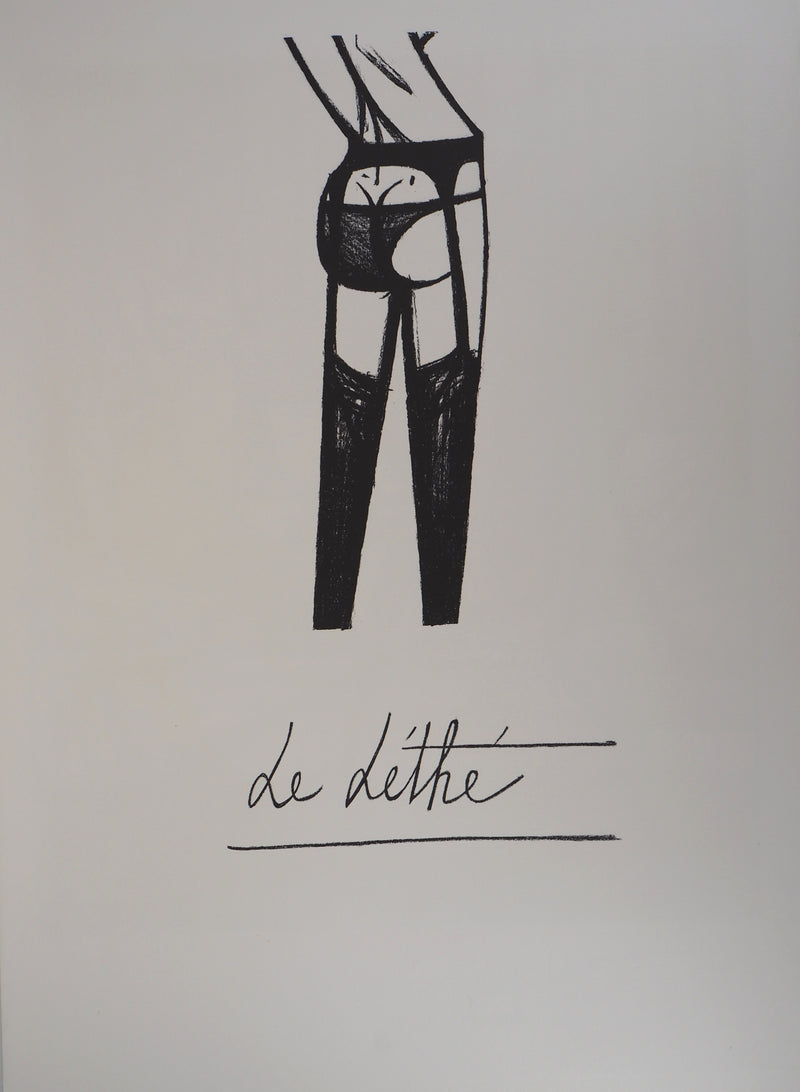 Bernard BUFFET : Le Léthé, les jarretelles, Lithographie originale (vue générale) - Crédit photo : Galerie Art.Paris