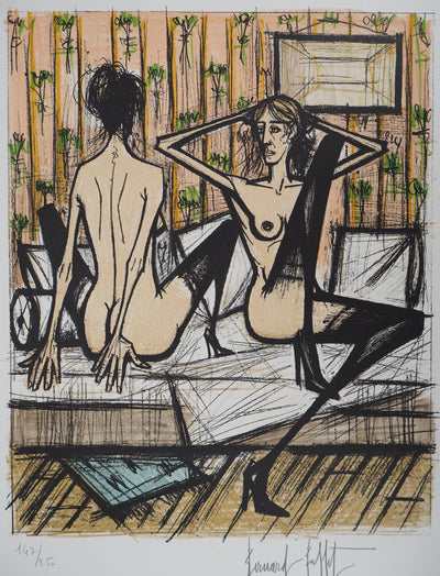 Bernard BUFFET : Amantes se regardant, Lithographie originale (photo de détail 3) - Crédit photo : Galerie Art.Paris