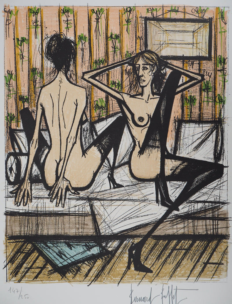 Bernard BUFFET : Amantes se regardant, Lithographie originale (photo de détail 3) - Crédit photo : Galerie Art.Paris