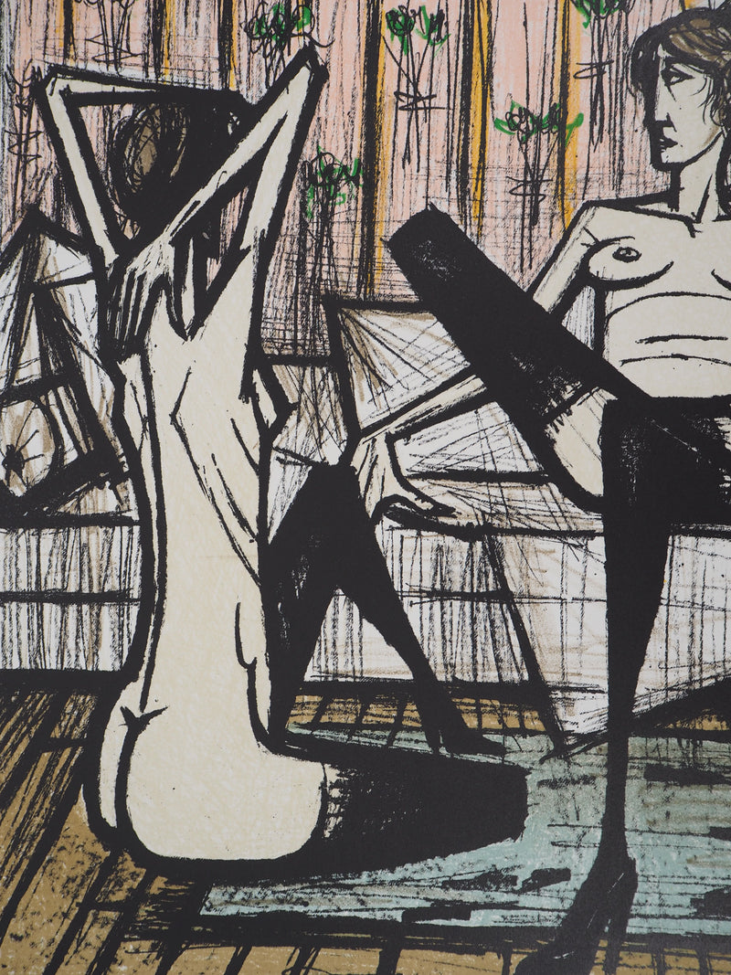 Bernard BUFFET : Amantes se délassant, Lithographie originale (photo de détail 4) - Crédit photo : Galerie Art.Paris