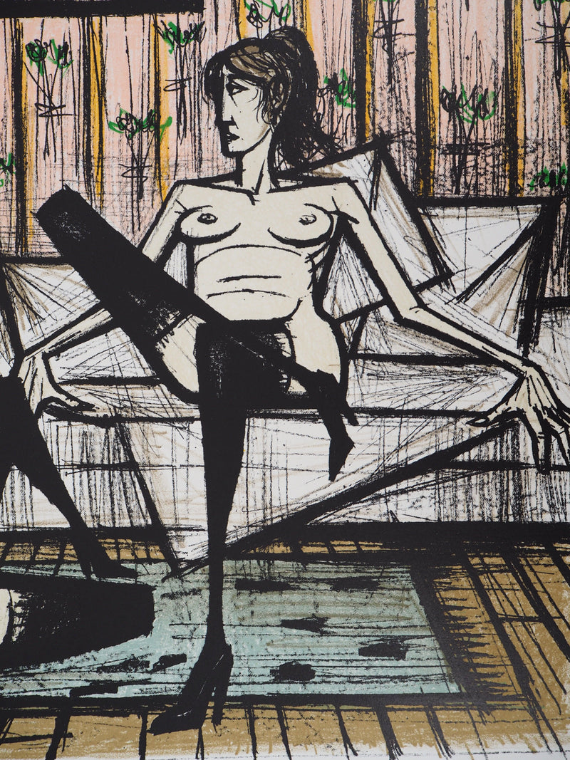 Bernard BUFFET : Amantes se délassant, Lithographie originale (photo de détail 5) - Crédit photo : Galerie Art.Paris