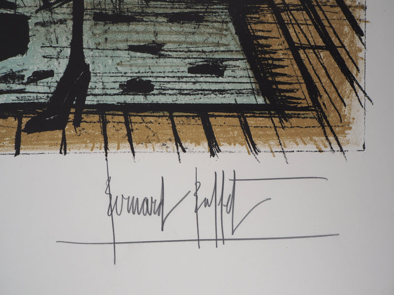 Bernard BUFFET : Amantes se délassant, Lithographie originale (photo de détail 2) - Crédit photo : Galerie Art.Paris