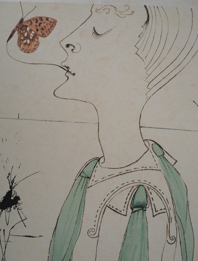 Salvador DALI : Scarab Costumes : Costume surréaliste aux quatre cravates, Lithographie originale (photo de détail 4) - Crédit photo : Galerie Art.Paris