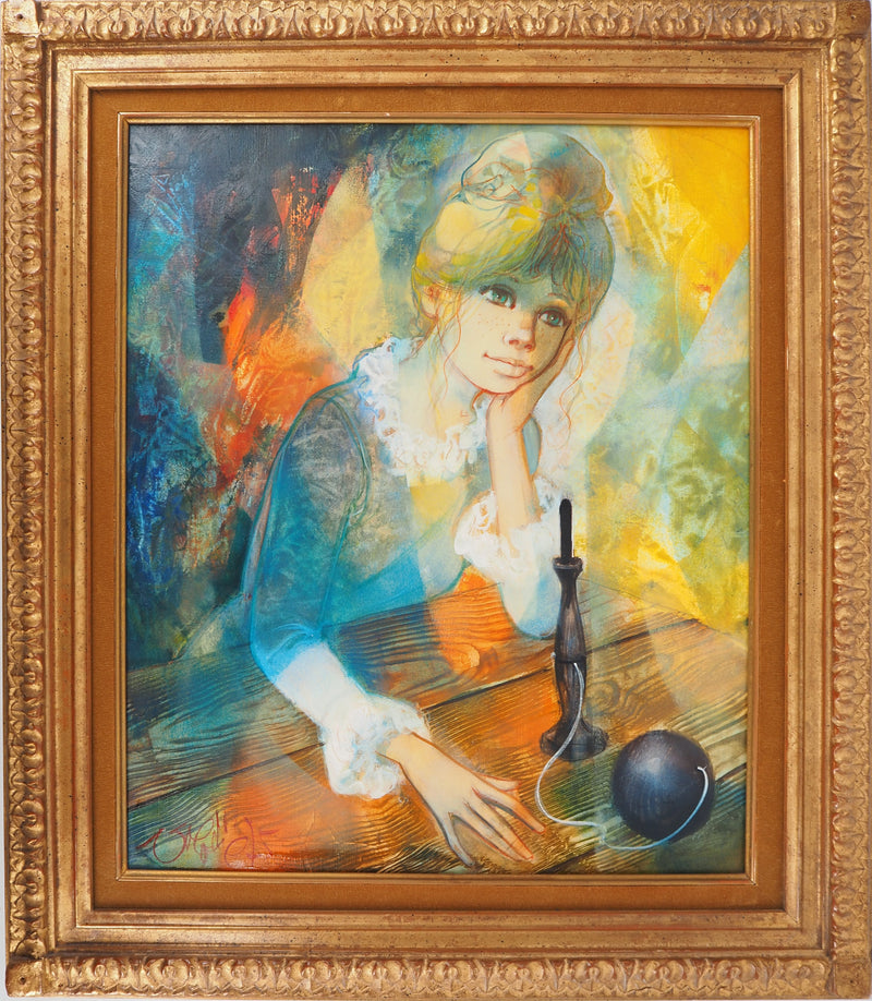 AF Jean, Baptiste VALADIÉ: First meeting, you, Oil on canvas signed