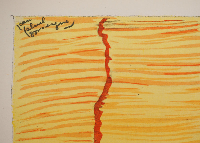 Jean-Gabriel DOMERGUE : Trois Tahitiennes, Lithographie originale signée