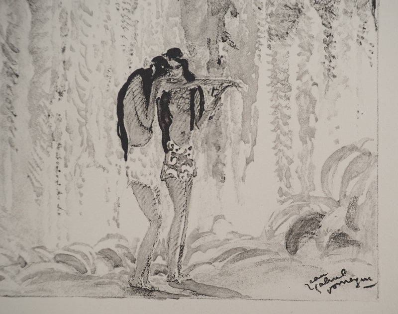Jean-Gabriel DOMERGUE : Tahiti, les deux amies, Lithographie originale signée