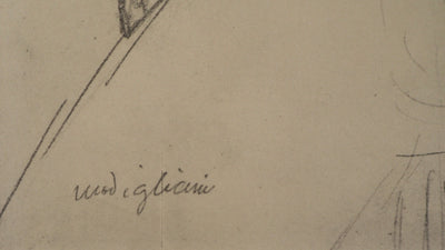 Amedeo MODIGLIANI : Jeune homme assis, Lithographie signée