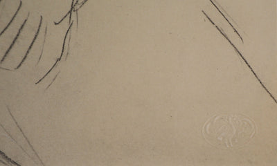 Amedeo MODIGLIANI : Jeune homme assis, Lithographie signée