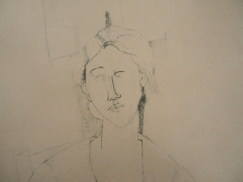 Amedeo MODIGLIANI : Femme assise, Lithographie signée