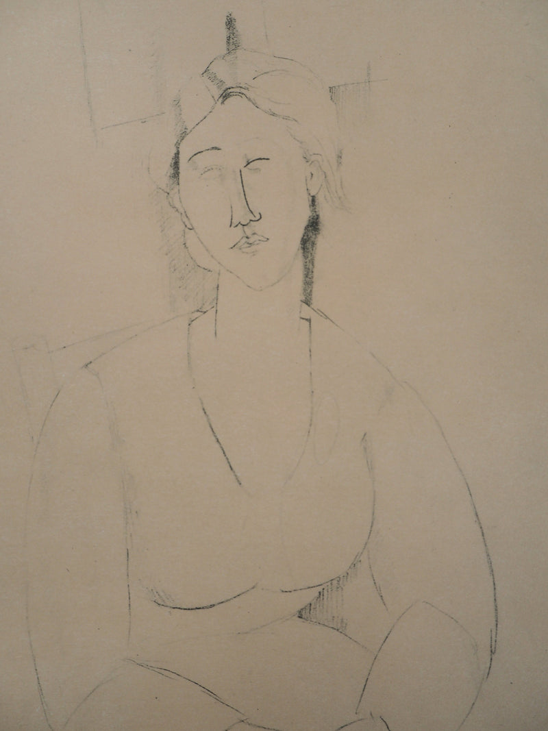 Amedeo MODIGLIANI : Femme assise, Lithographie signée
