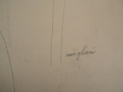 Amedeo MODIGLIANI : Femme à la chaise, Lithographie signée