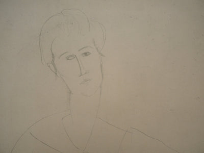 Amedeo MODIGLIANI : Femme à la chaise, Lithographie signée