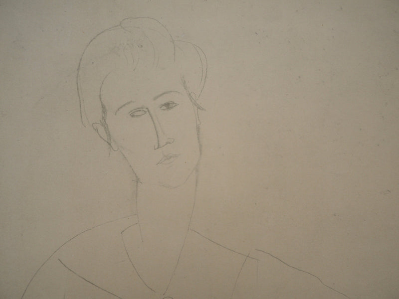 Amedeo MODIGLIANI : Femme à la chaise, Lithographie signée