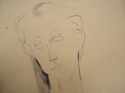 Amedeo MODIGLIANI : Jeune homme élégant, Lithographie
