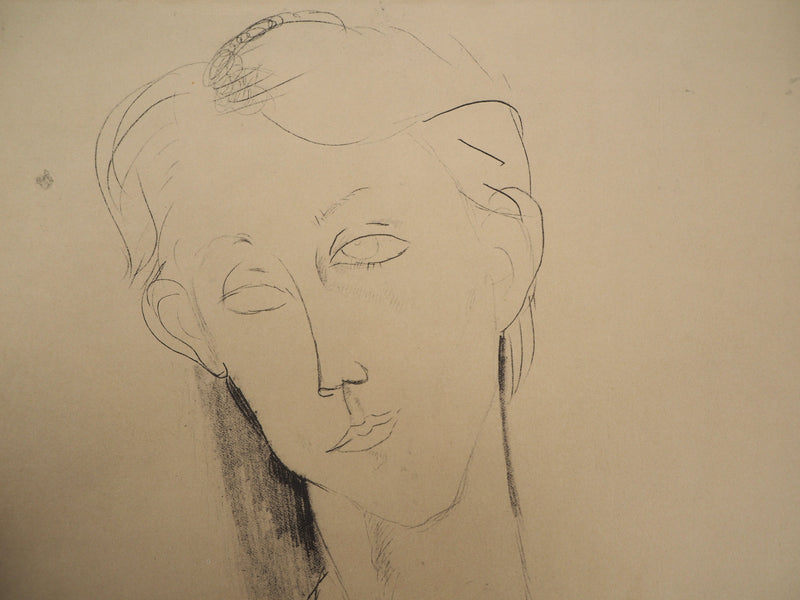 Amedeo MODIGLIANI : Jeune homme élégant, Lithographie