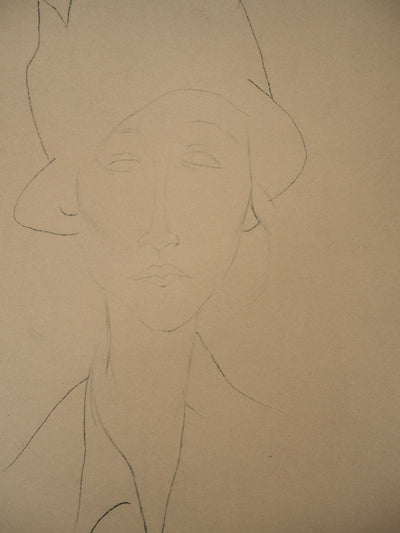 Amedeo MODIGLIANI : Femme élégante, Lithographie signée