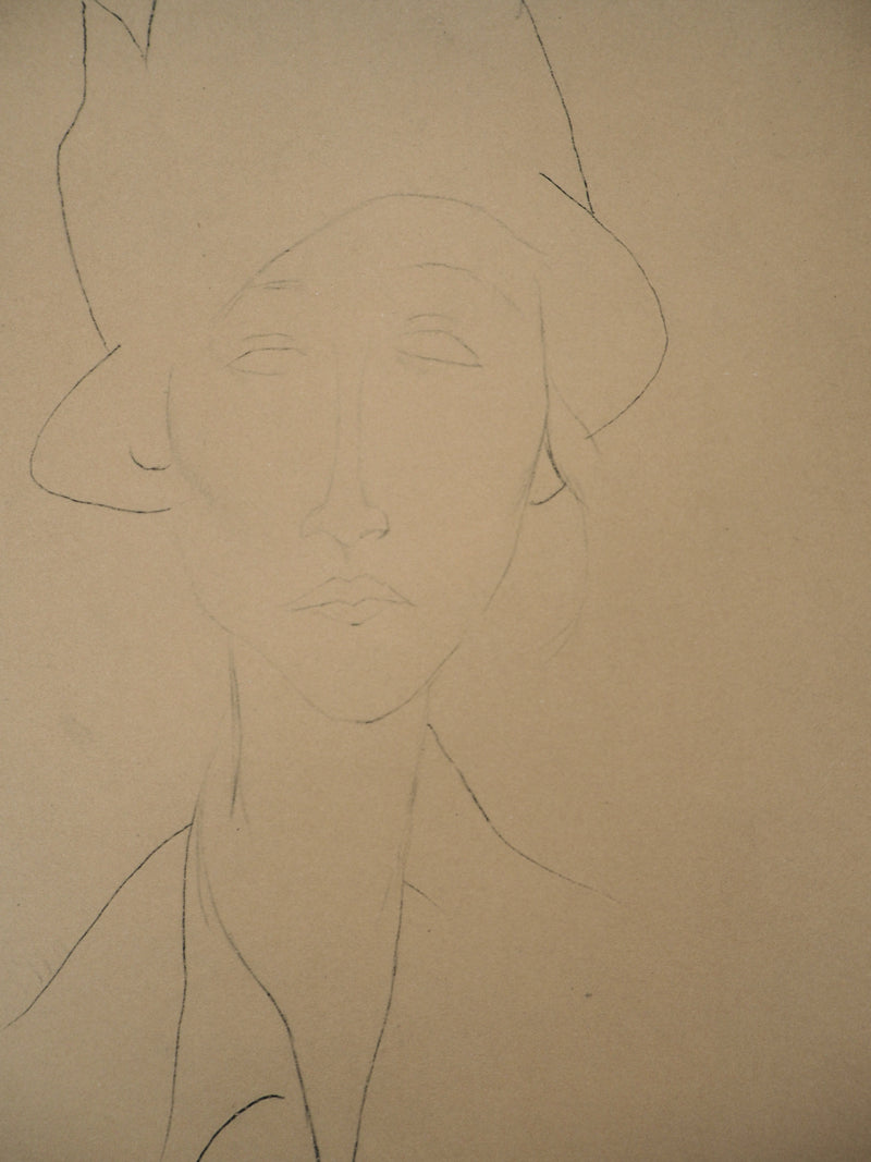Amedeo MODIGLIANI : Femme élégante, Lithographie signée