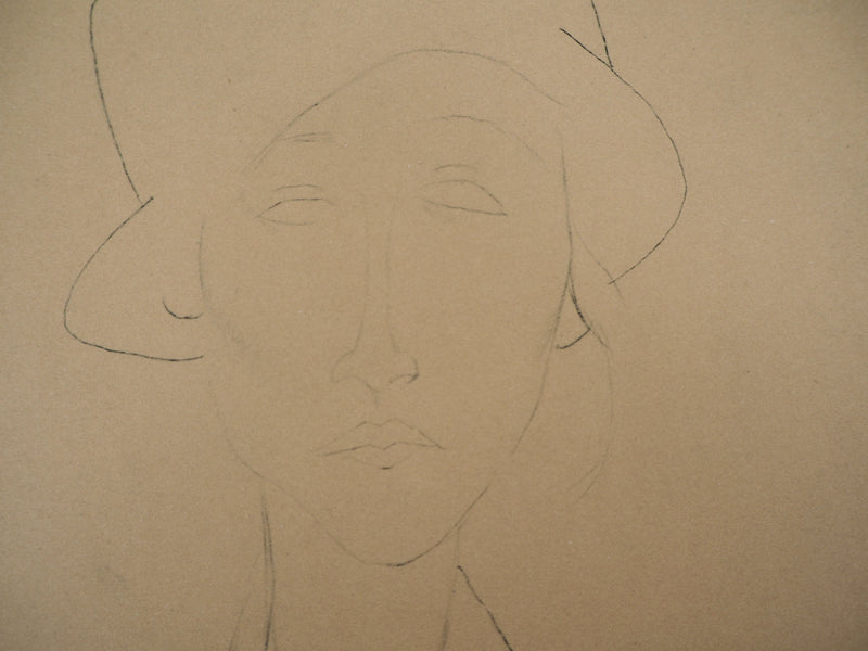 Amedeo MODIGLIANI : Femme élégante, Lithographie signée