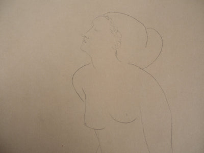 Amedeo MODIGLIANI : Nu rêveur, Lithographie signée