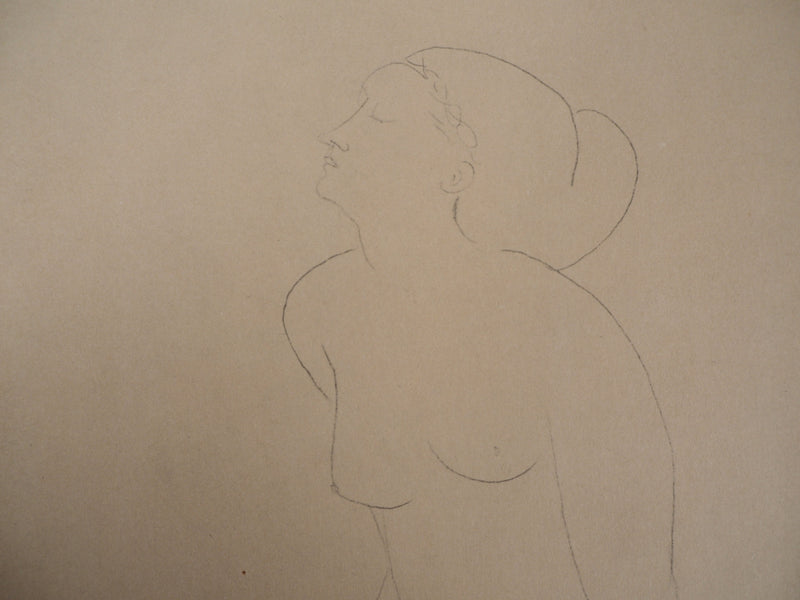 Amedeo MODIGLIANI : Nu rêveur, Lithographie signée