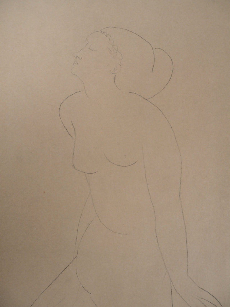Amedeo MODIGLIANI : Nu rêveur, Lithographie signée