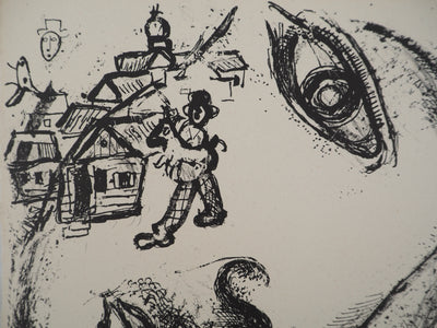 Marc CHAGALL : Cirque, Le violoniste et la maternité, Lithographie originale (photo de détail 4) - Crédit photo : Galerie Art.Paris