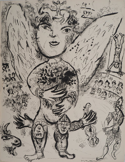 Marc CHAGALL : Cirque, L'esprit du cirque, Lithographie originale (vue générale) - Crédit photo : Galerie Art.Paris