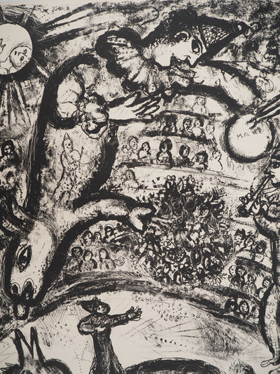Marc CHAGALL : Cirque, Tour de piste surréaliste, Lithographie originale (photo de détail 2) - Crédit photo : Galerie Art.Paris