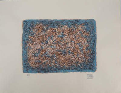 Mark TOBEY : Rêverie bleue, Sérigraphie originale (vue générale) - Crédit photo : Galerie Art.Paris