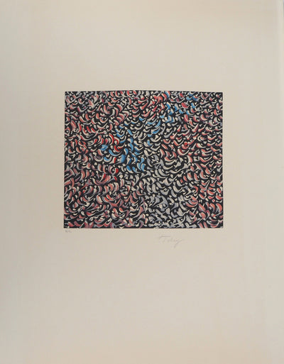 Mark TOBEY : Symphonie de couleurs, Lithographie originale (vue générale) - Crédit photo : Galerie Art.Paris